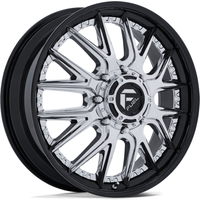 Roues Fuel D407 Catalyst Dually Chrome avec Bord Noir Brillant