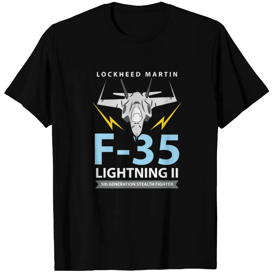 Aviation Tees F-35 Lightning II Stealth Fighter T-Shirt for Men