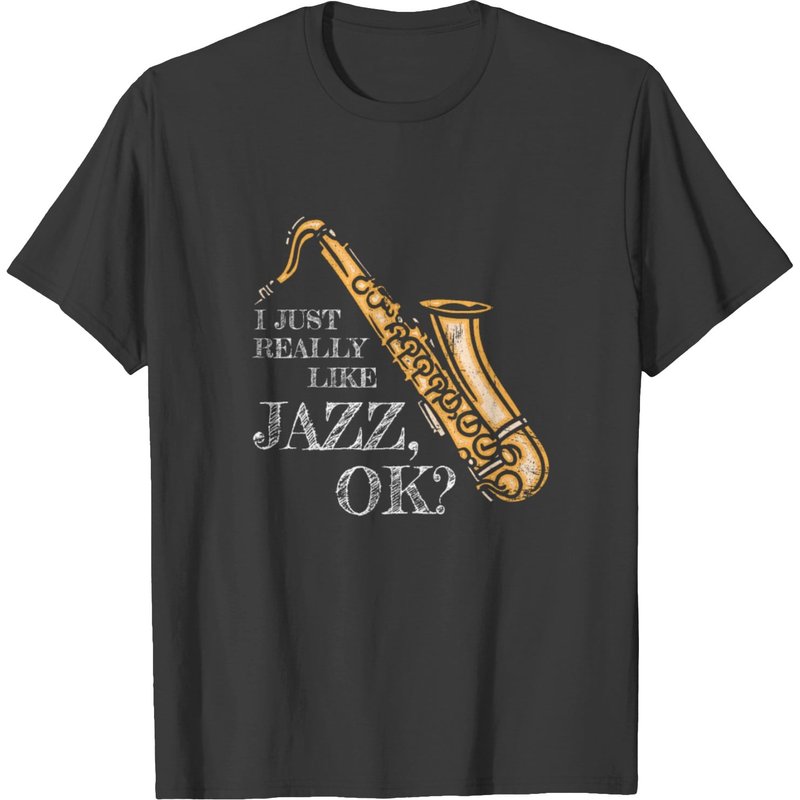 T-shirt de musique Jazz pour hommes en noir — T-shirts pour hommes