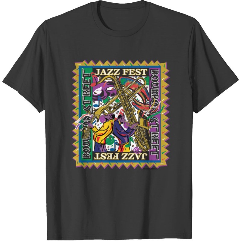 T-shirt Jazz-Fest pour hommes en noir — T-shirts pour hommes