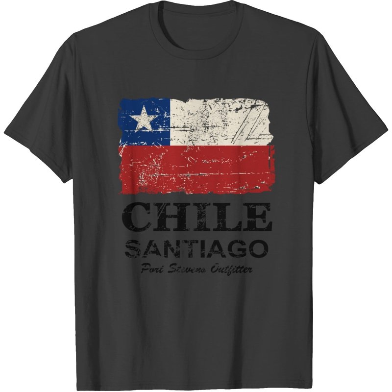 T-shirt Vintage Drapeau du Chili pour Hommes — T-shirts pour hommes