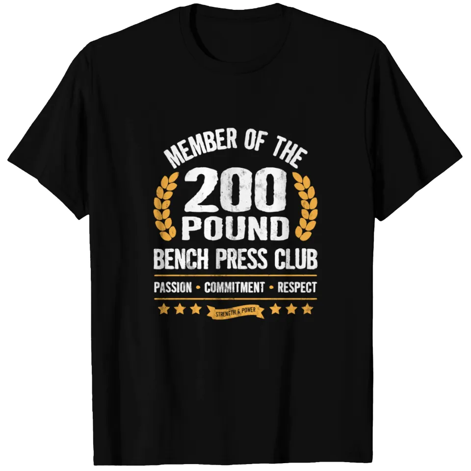 T-shirt de gym pour hommes 200 Pound Bench Press Club — T-shirts pour hommes