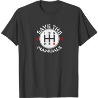 T-shirt Save The Manuals pour hommes en noir — T-shirts pour hommes