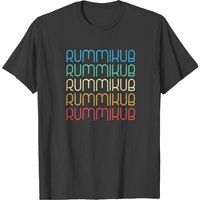 T-shirt Vintage Rummikub Répétitif pour Hommes - Noir