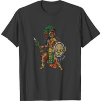 T-shirt Guerrier Maya pour hommes - Noir