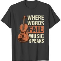 T-shirt Graphique Musique de Violon pour Hommes