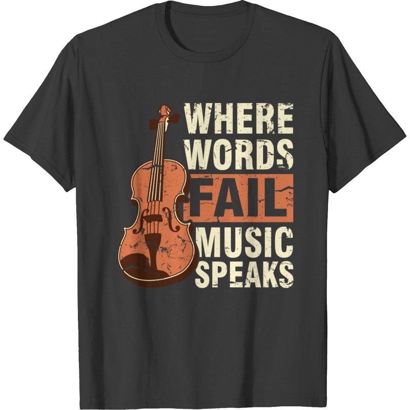 T-shirt Graphique Musique de Violon pour Hommes — T-shirts pour hommes