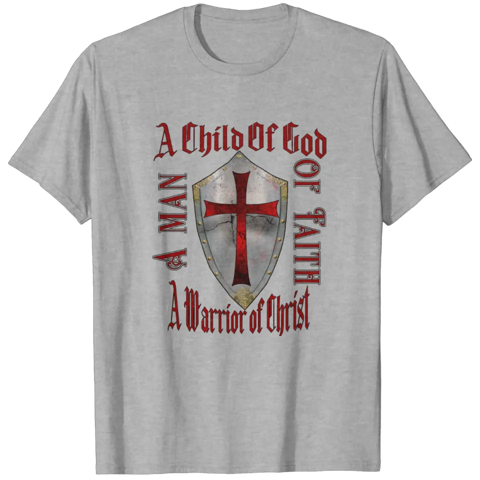 Child Of God Man Of Faith Warrior T-shirt for Men — Mens T Shirts