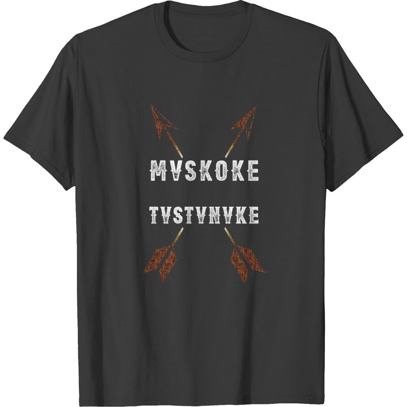 Muscogee Warrior Native American Pride T-shirt for Men — Mens T Shirts