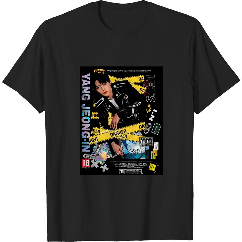 T-shirt K-Pop Yang Jeong-in I.N Stray Kids pour hommes — T-shirts pour hommes