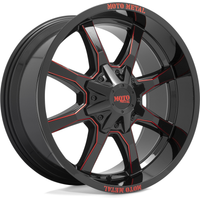 Roues Moto Metal MO970 G-blk Milled Red 20x10 - Motif de 8x165.1
