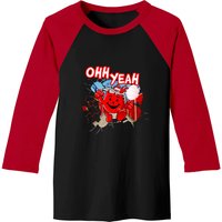 Ohh Yeah Kool Aid Man Baseball Tee for Men Black/Red — Mens T Shirts