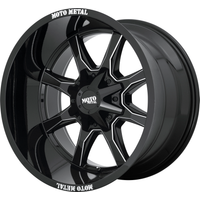 Roues Moto Metal MO970 Gloss Black Mill - 20x10, Motif de 8x170