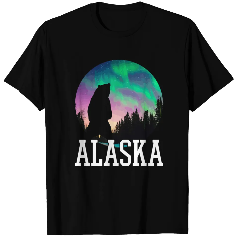 Alaska Northern Lights Viewing Vacation T-Shirt for Men