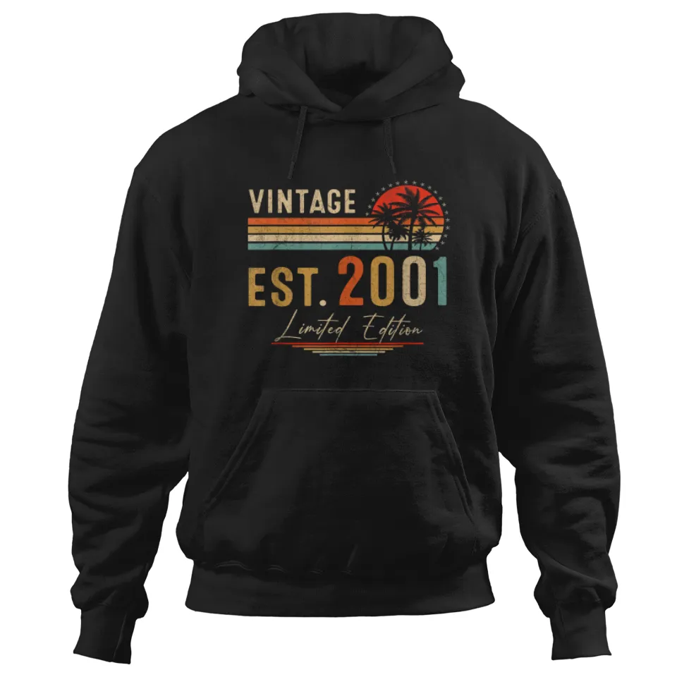 Hoodie Vintage 2001 Édition Limitée 21e Anniversaire pour Hommes — Sweats à capuche pour hommes