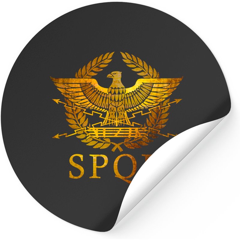 SPQR Senātus Populusque Rōmānus Stickers for Black Theme — Stickers & Decals