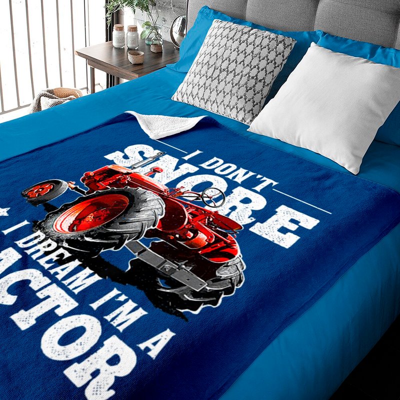 I Don't Snore I Dream I'm A Tractor Farmer Baby Blanket — Baby Blankets