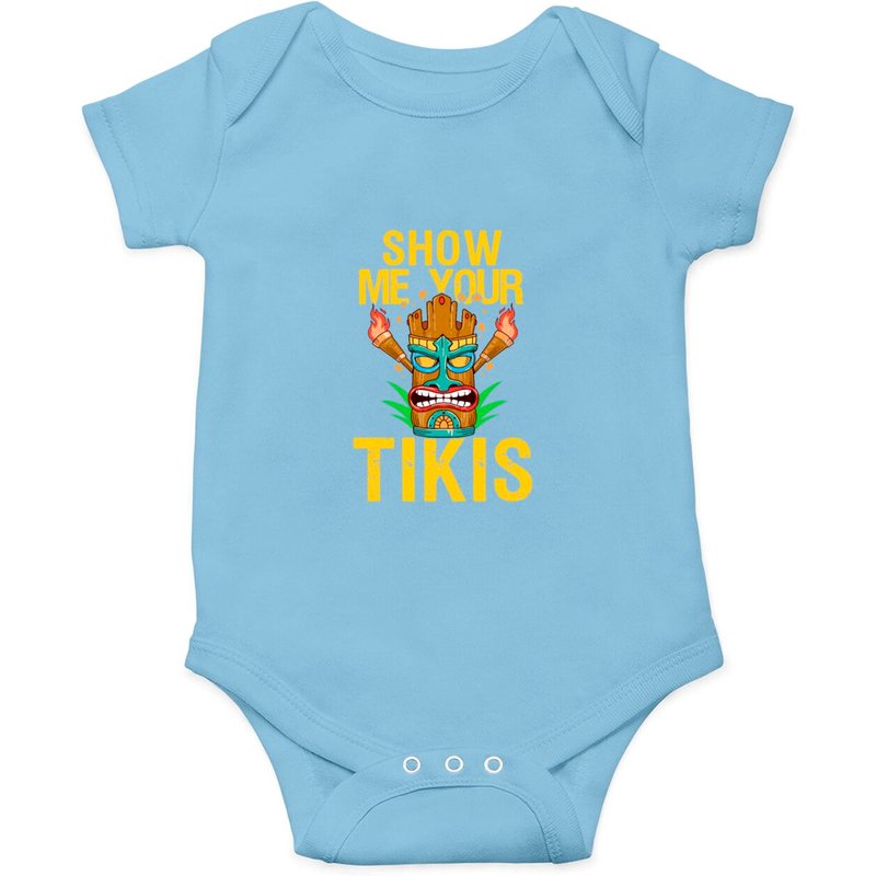 Funny Show Me Your Tikis Onesies Hawaïens — Bodys bébé