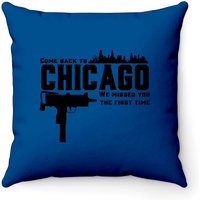 Chicago Throw Pillows for Cover Only - Royal Blue