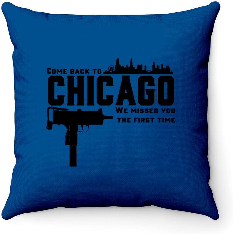 Chicago Throw Pillows for Cover Only - Royal Blue — Decorative Cushions