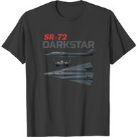 Fun American Military Aviation SR-72 Blackbird II T-Shirt for Men