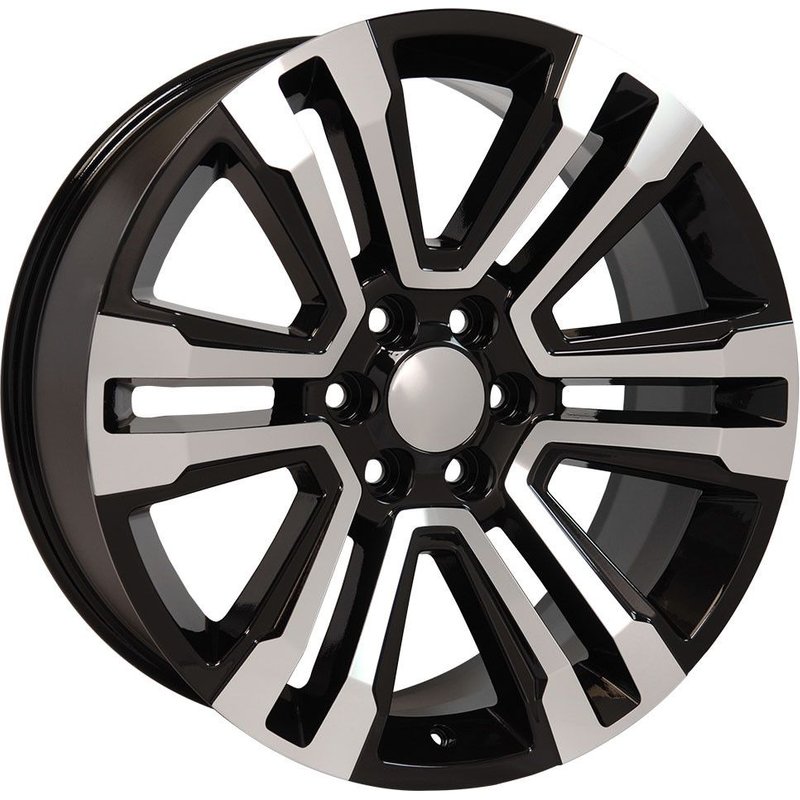 Roues OE CV44 Noir Machiné - 20x9 - Motif de boulon 6x139.7 — Roues et jantes