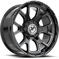 Roues XF Off-Road XF-501 Noir Brillant Milled - 20x10 - 5x127 -12 Offset — Roues et jantes