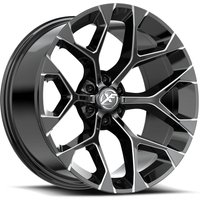 XF Off-Road XF-502 Gloss Black Milled Wheels 20x10 -12 Offset — Wheels & Rims