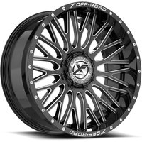 Roues XF Off-Road XF-241 Moulées Noires Brillantes - 20x10 - 5x127 -12 Offset