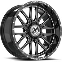 Roues XF Off-Road XF-244 Moulées Noires Brillantes - 20x10 - 5x127 -12 Offset