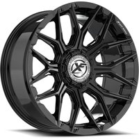XF Off-Road XF-246 Jantes Noires Brillantes & Lettrage Fraisé 20x10
