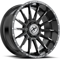 Roues XF Off-Road XF-247 Noir Brillant Usiné - 20x10 - 5x127