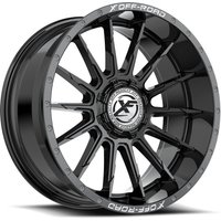 XF Off-Road XF-247 Gloss Black & Milled Lettering Wheels - 20x10 — Wheels & Rims