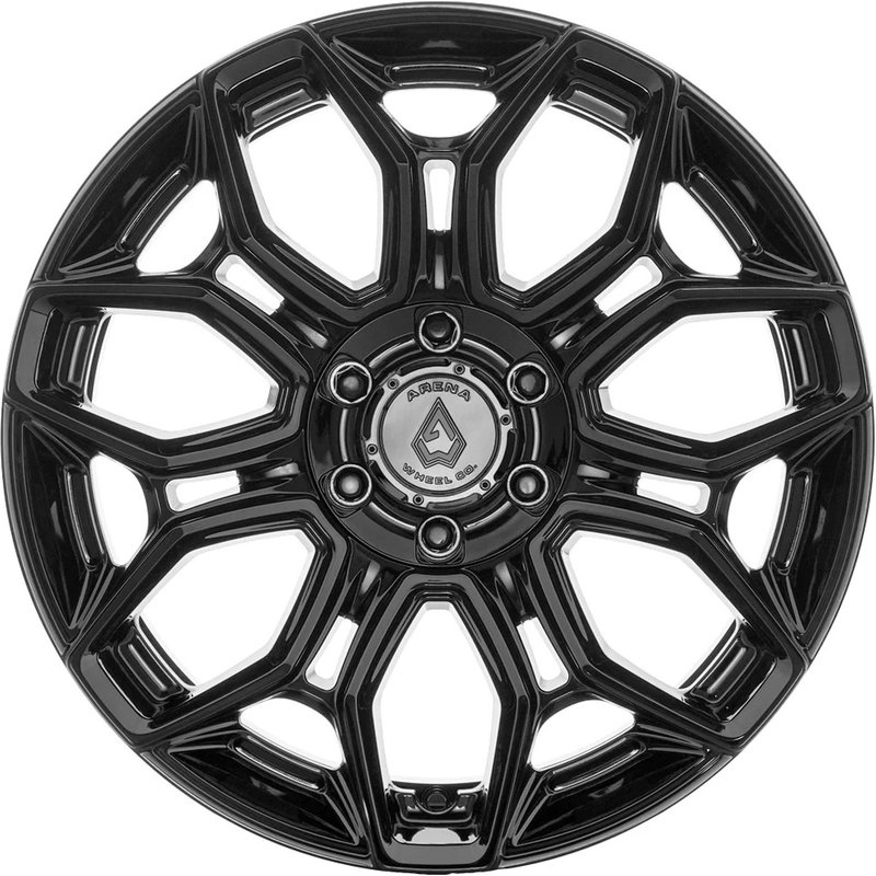 Roues Arena Viper Noir Brillant - 20x10 - Motif de boulons 5x127 — Roues et jantes