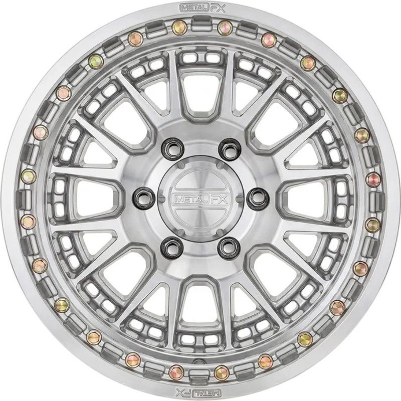 Metal FX Slayer Truck Silver Wheels - 17x9 - 5x127 Bolt Pattern — Wheels & Rims
