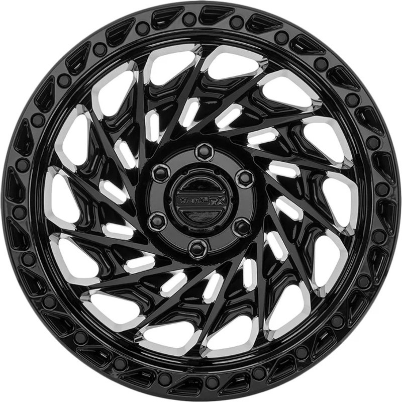 Roues Metal FX Typhoon Truck Noir Brillant 20x10 -5x127 -18 Offset — Roues et jantes