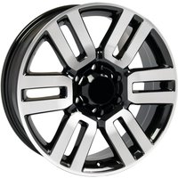 OE TY10 Machined Black Wheels - 20x7 - 6x139.7 Bolt Pattern — Wheels & Rims