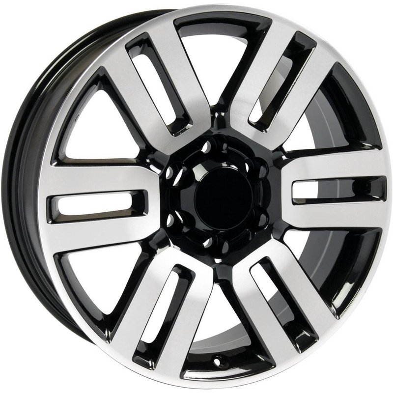 Roues OE TY10 Noires Usinées - 20x7 - Motif de Boulons 6x139.7 — Roues et jantes