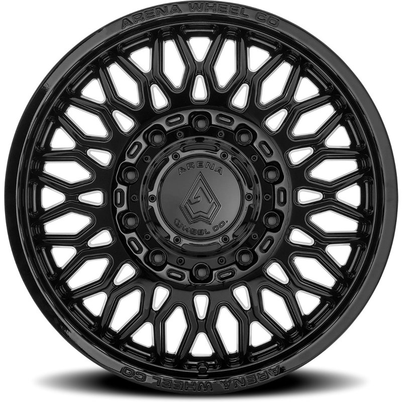 Arena Dually Valkyrie Front Gloss Black Wheels - 22x8.25 - 10x225 — Wheels & Rims