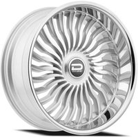 Roues Dazz Snatch Argent Brillant Brossé - 24x10 - Motif de Boulons 5x120.7 — Roues et jantes