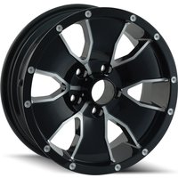 Roues ION 14 Noir Brillant Usiné - 14x6 - 5x114.3 - 0 Offset