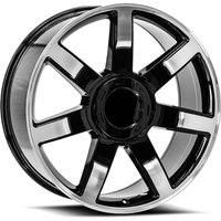 Roues O.E. Revolution 122 Noir Brillant Usiné - 22x9 - 6x139.7