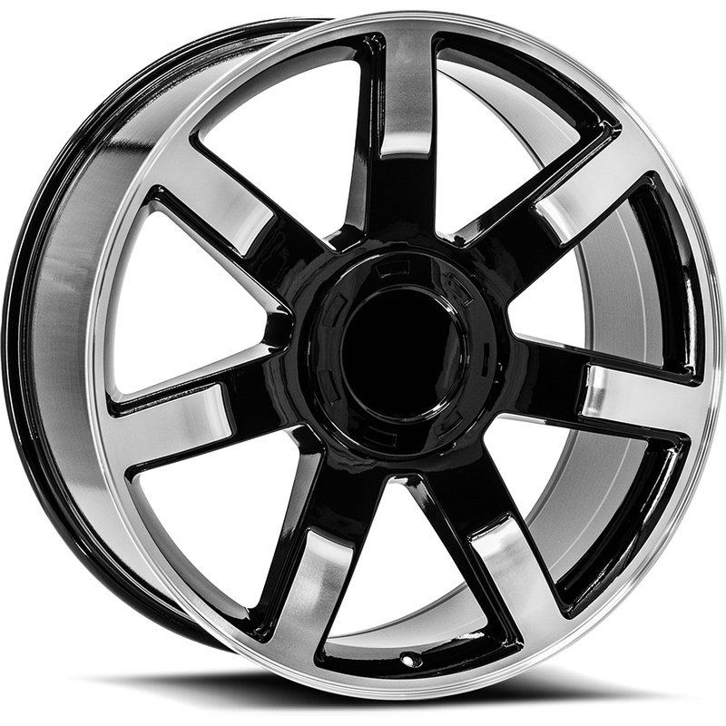 O.E. Revolution 122 Gloss Black Machined Wheels - 22x9 - 6x139.7 — Wheels & Rims