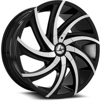 Azara Aza-503 Gloss Black Machined Wheels - 28x9.5 - 5x115 — Wheels & Rims