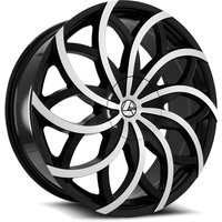 Jantes Azara Aza-504 Noir Brillant Usiné 24x9 6x135