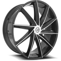 Roues Azara Aza-506 Noir Brillant Machiné - 28x9.5 - 5x115