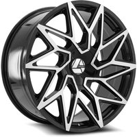 Azara Aza-511 Gloss Black Machined Wheels - 22x9.5 - 5x135 — Wheels & Rims