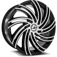Azara Aza-514 Gloss Black Machined 20x8.5 Rims 5x114.3 Bolt Pattern