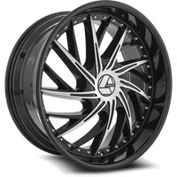 Azara Aza-516 Gloss Black Machined Wheels - 22x9.5 - 5x115 — Wheels & Rims