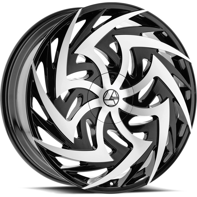 Azara Aza-520 Gloss Black Machined Wheels - 24x9 - 6x135 Bolt Pattern — Wheels & Rims